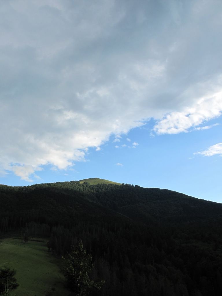 Небольшая вершина, которую все местные называют Цыцька. На самом верху едва различимый крест - Закарпатье, Полонина Боржава Боржава, 5-ти дневный поход