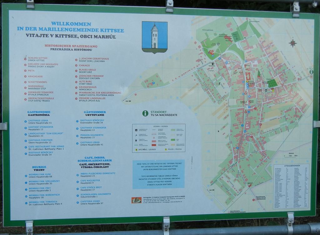 На въезде в город карта с указанием всех необходимых объектов - Киттзее, или как выглядит Австрийская деревня