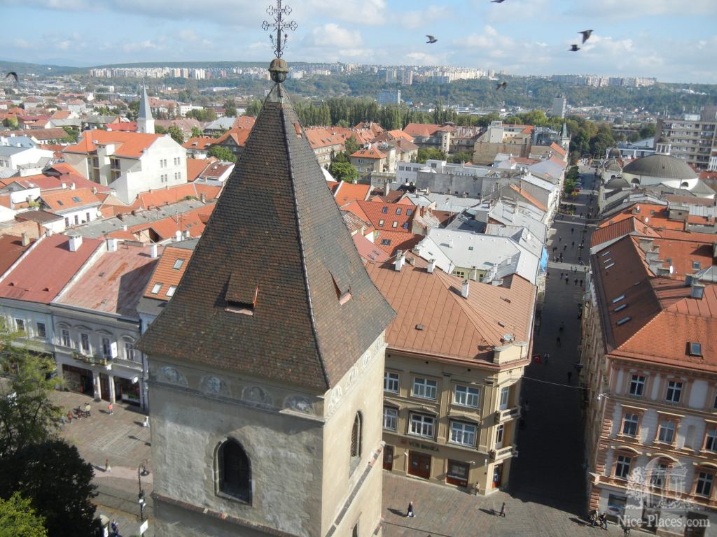 Вид с вершины колокольни собора св. Елизаветы - Словакия. Кошице и его достопримечательности