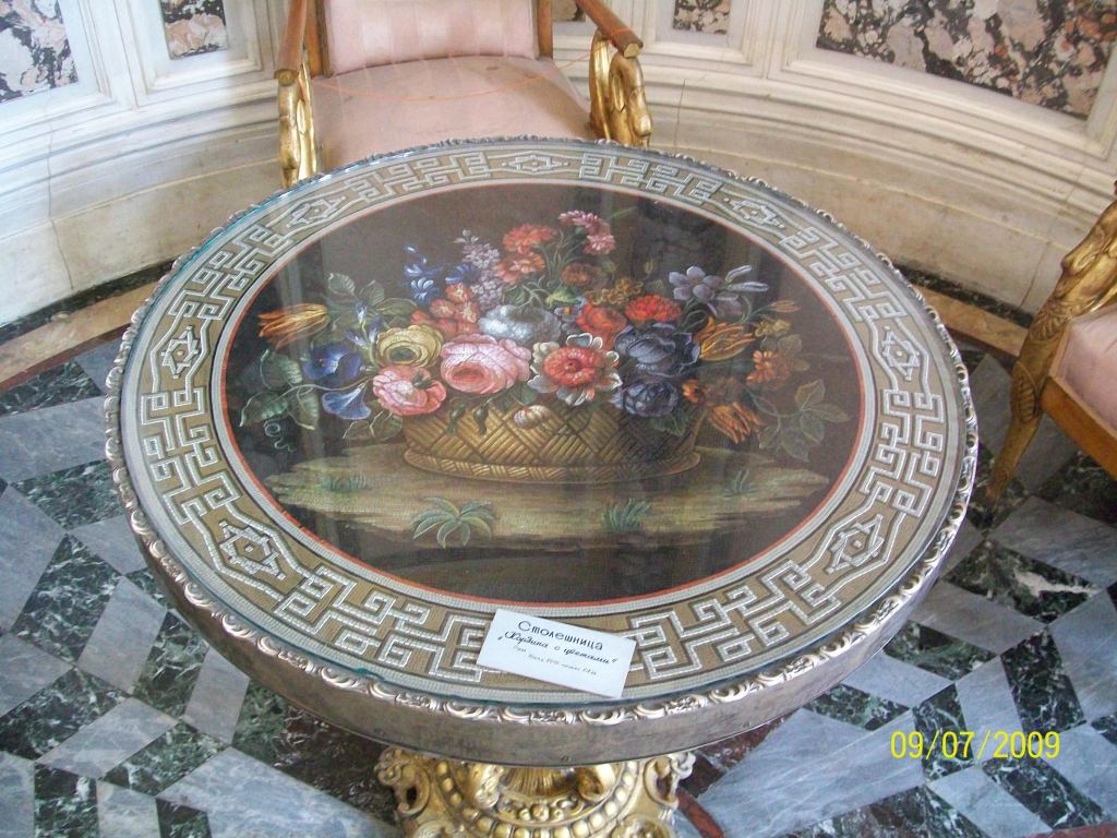 Столешница "Корзина с цветами". Рим, конец XVIII, начало XIX в.в. - Экскурсия в Петербург: улицы, каналы, архитектура