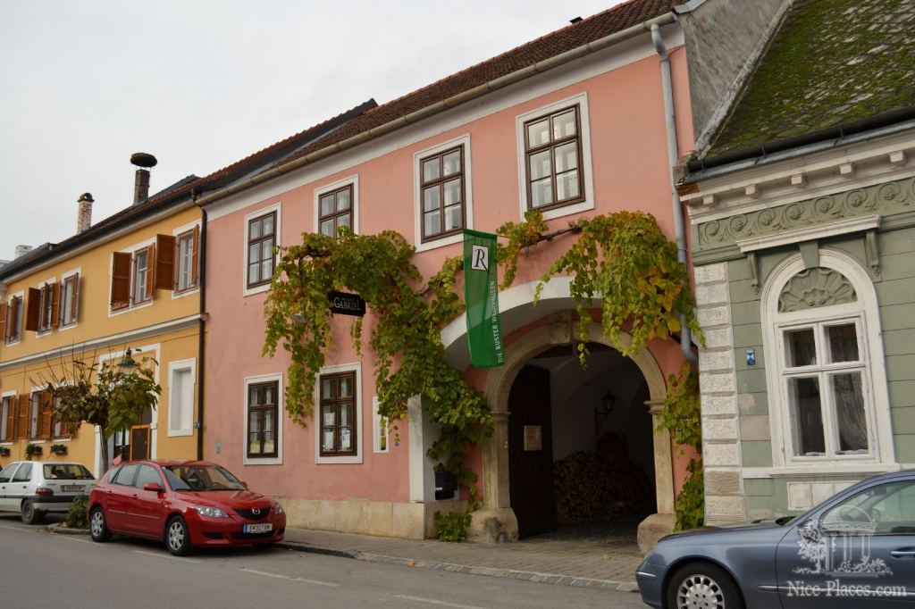 Ворота одной из виноделен - Винными дорогами Австрии. Достопримечательности Руста