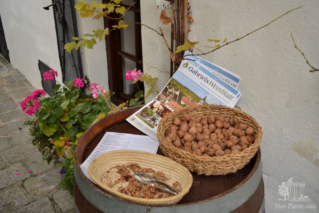 В каждой винодельне была дегустация вин, орехами можно закусывать бесплатно - Винными дорогами Австрии. Достопримечательности Руста