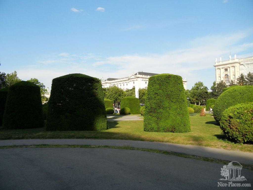 Кусты на площади Марии Терезии - И снова неповторимая Вена