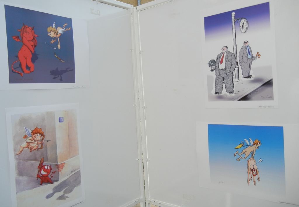 Выставка карикатур в горсаду - Одесская Юморина 2011